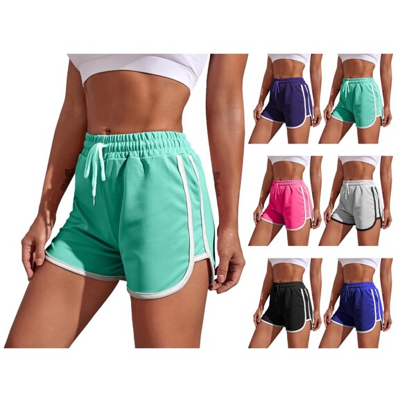 Women's Dolphin Shorts Soft Comfy Elastic Waist Athletic Workout Yoga Pants - Picture 13 of 16